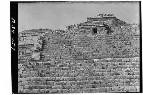 Second story stairs at Monjas from north