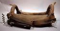 Sioux woman's saddle. Elk antler bent into round shape forms.