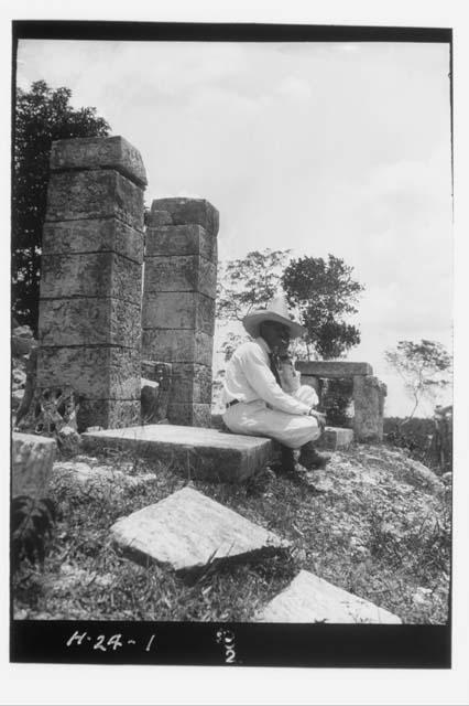 S.G. Mosley in front of the Temple of the Tallus