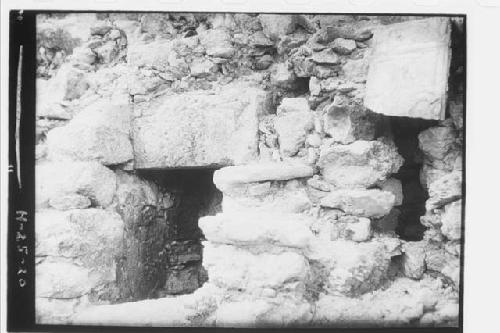 Caracol - upper end stairway looking S.