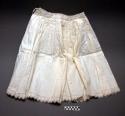 Slip, starched white cotton underskirt with  eyelet lace hem