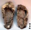 Pair of cowhide slippers