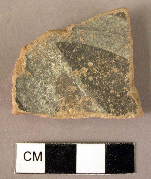 Potsherd - light on dark, probably local copy of Middle Minoan II ware. Surface