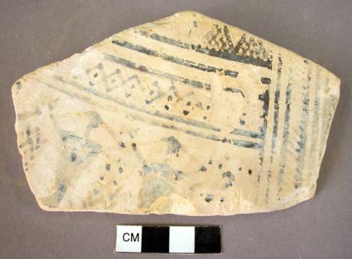 Fragment of pottery amphora (mourners at funeral)