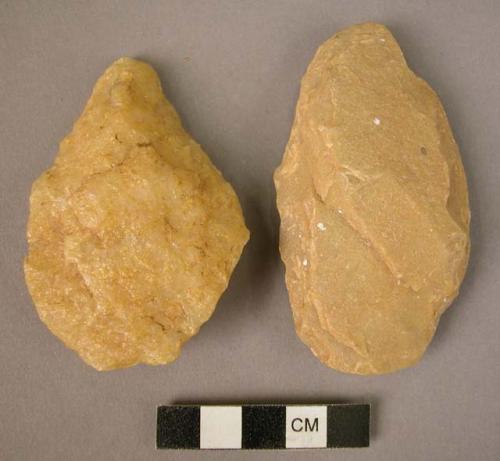 One quartzite and 1 quartz diminutive hand axes (Late Acheulean)