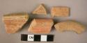 6 potsherds - red slip