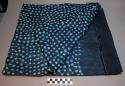 Textile "wrapper," indigo-tie dyed, small circles