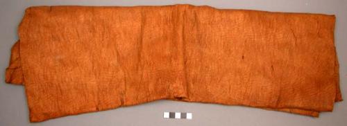 Piece of reddish brown bark cloth (bongo)