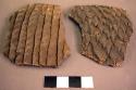 Corrugated potsherds