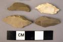 Flint microlithic crescents or lunates - large to medium size