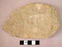 Almond shaped fist axe, thin, quartzite