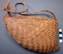 Triangular basketry bag