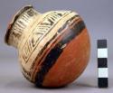 Small pottery vessel - 31/2" high; negative ware