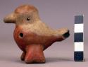 Pottery whistle, bird shape