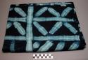 Textile "wrapper," indigo-tie dyed, pattern of squares