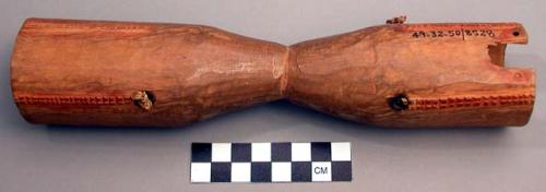 Double-ended wooden rattle