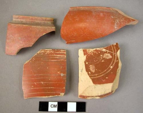 8 Sherds (red glaze)