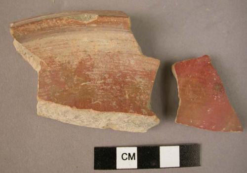 12 sherds (Excellent red pol. ware "Hittite" Red Glaze)