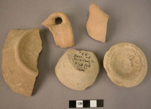 20 Sherds (plain ware-bases, sieves)