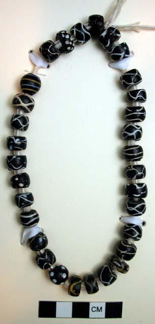 Black venetian(?) trade beads