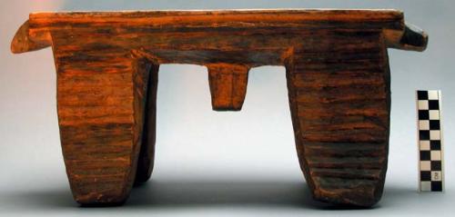 Carved wooden stool