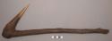 Large hoe - long narrow iron blade