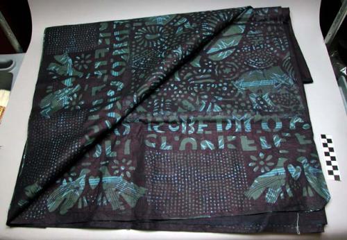 Textile "wrapper," resist-dyed