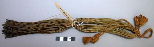 Cord necklace of many strands and four tassels - ceremonial