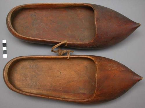 Pair wooden shoes