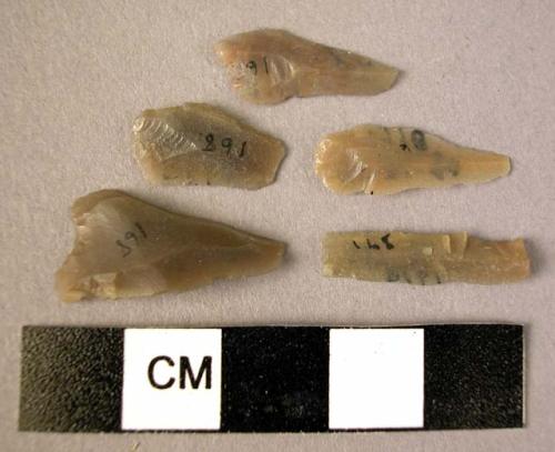 5 microlithic blades - flint