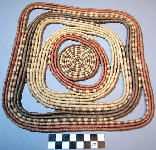 Basketry table mat - 8" square (trade piece)