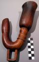 Large wooden pipe, 3 complete, 1 bowl only