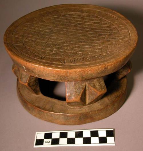 Carved wooden stool