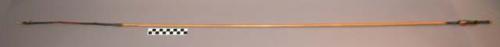 Arrow - bamboo shaft and bone point - belongs with bow 30/7138