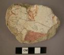 Wall painting fragment; mud plaster.