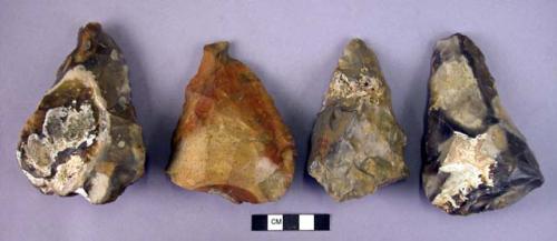 4 flint hand axes