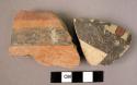 2 potsherds - polychrome