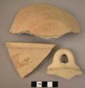 14 potsherds - Middle Plain buff