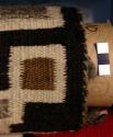Saddle blanket with Two Grey Hills color palette