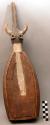 Wooden musical instrument - in two pieces (banjo type)