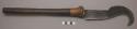 Bill hook, club-shaped handle with iron blade, nkusu