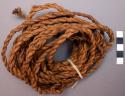 String pot holder of braided fibre, tan, kiteko