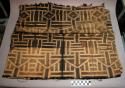 Textile of woven raffia cloth