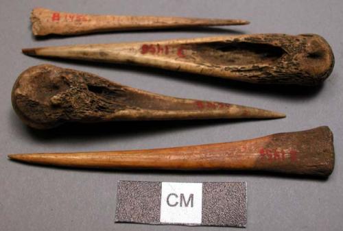 Bone awls of goat bone