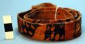 Child's bark cloth waistband with painted designs; Chikole