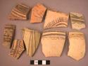 12 potsherds - Ubaid ware