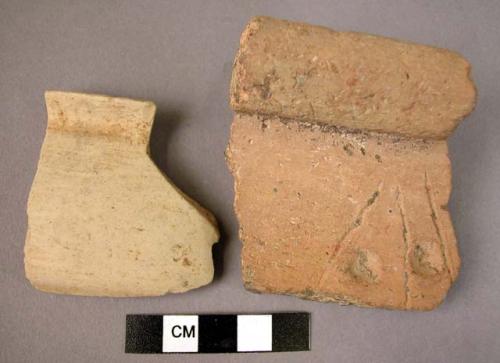 9 potsherds - simple ware, coarse and fine