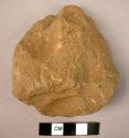 Broad oval quartzite hand axe, made of a flake