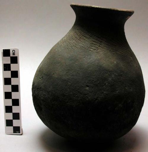 Clay jar - crude incised decoration ("njemeko")