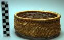 Small basket, 7.25" x 2.5", coiled weave, kuzo